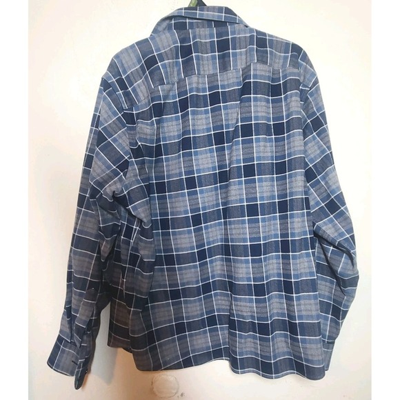 UNTUCKit Mens Shirt Sonoraan XL Wrinkle Free Relax Fit Flannel Blue Plaid Button - Picture 5 of 5